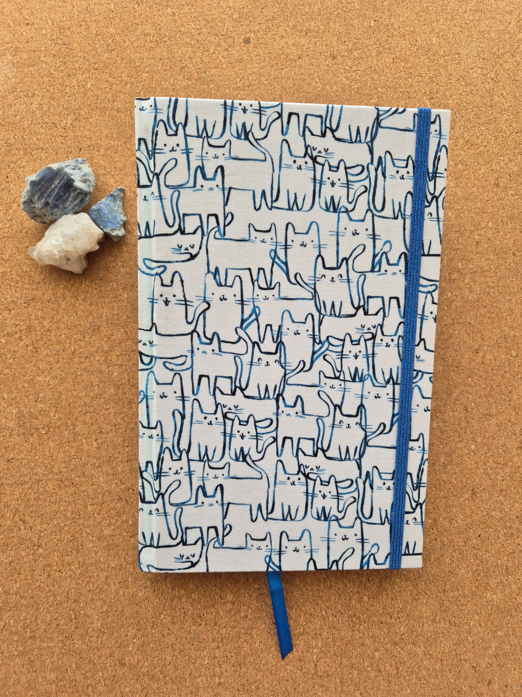 Libreta clásica Mediana / Gatos azul