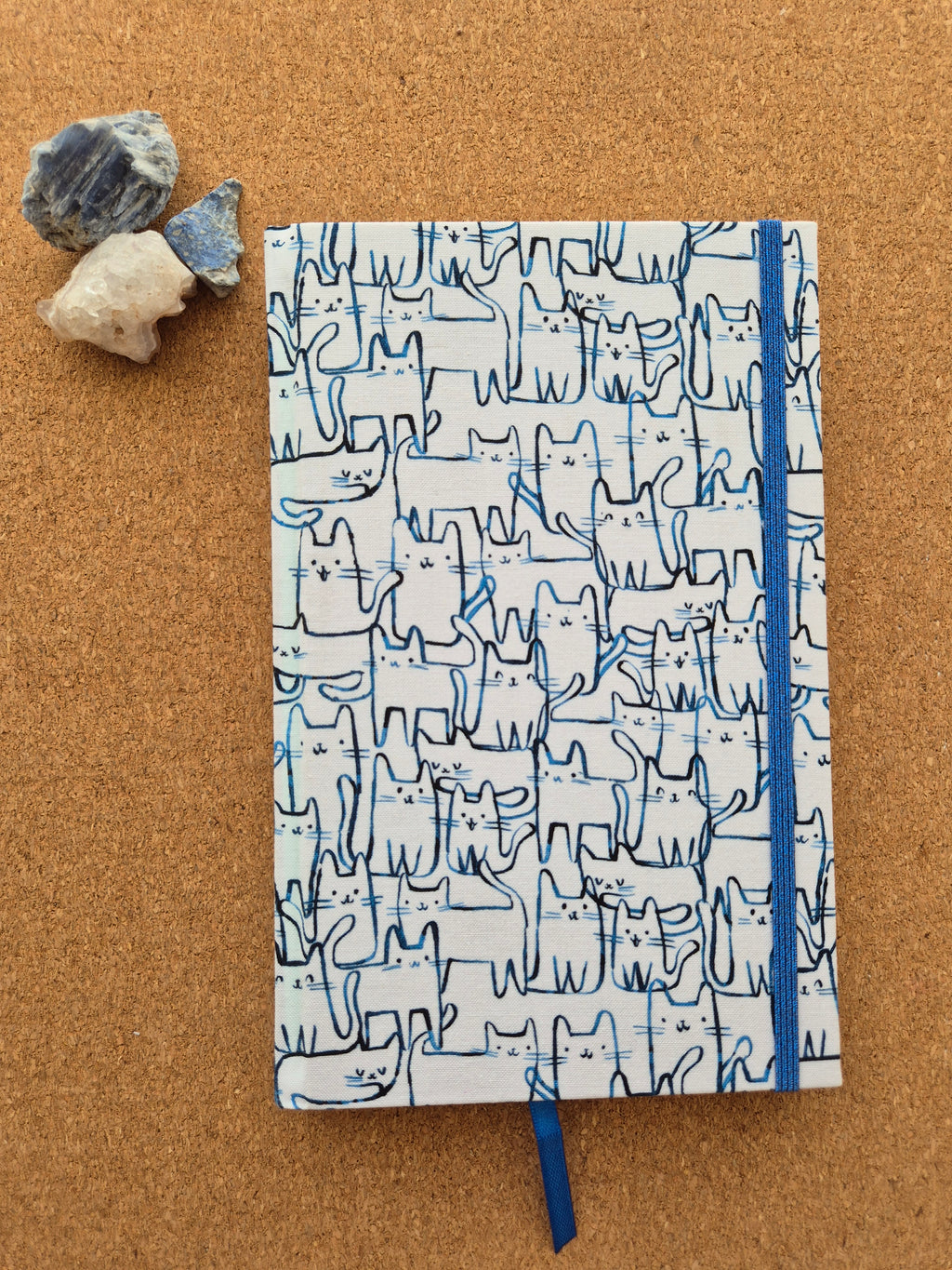 Libreta clásica Mediana / Gatos azul