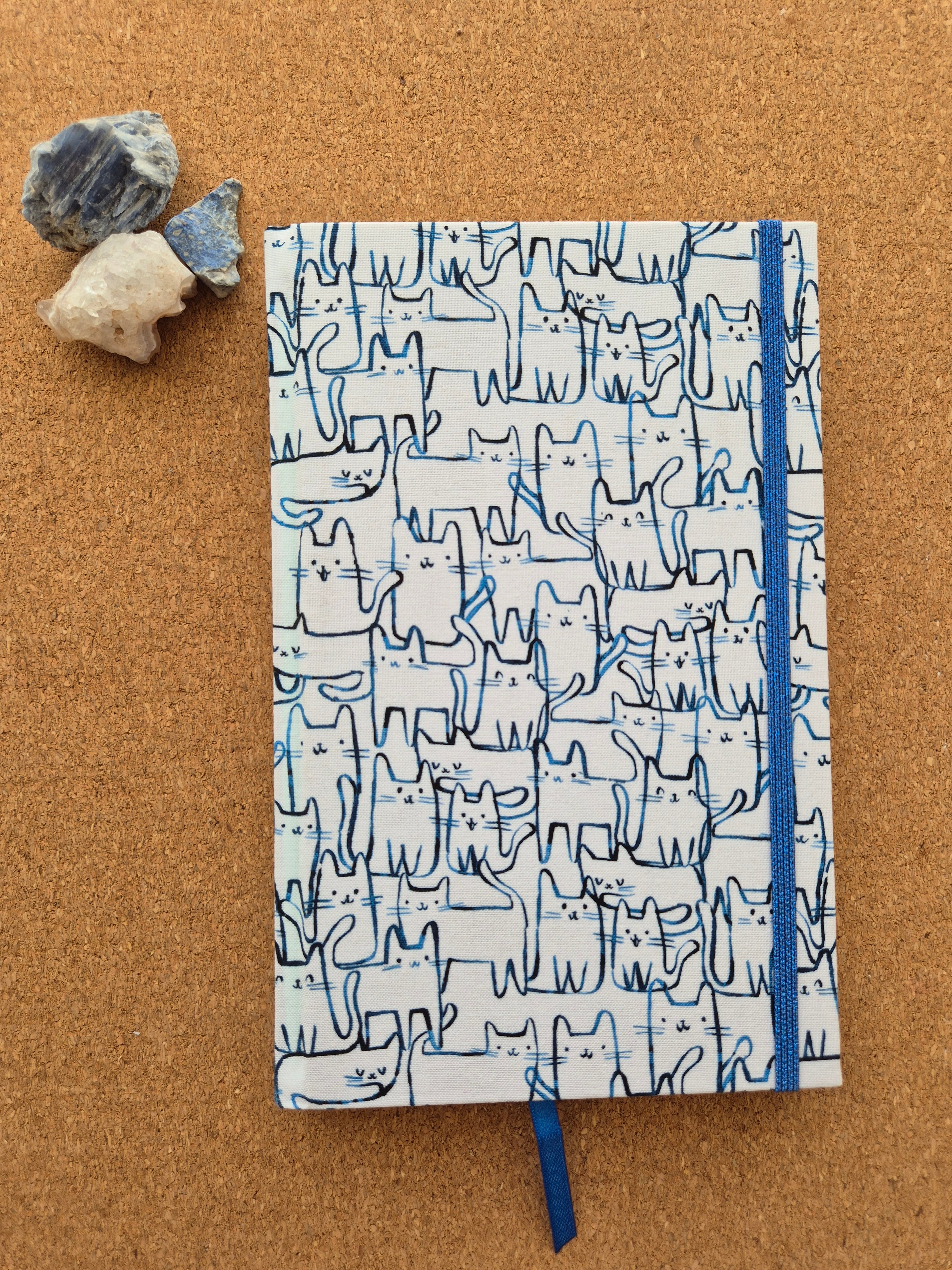 Libreta clásica Mediana / Gatos azul
