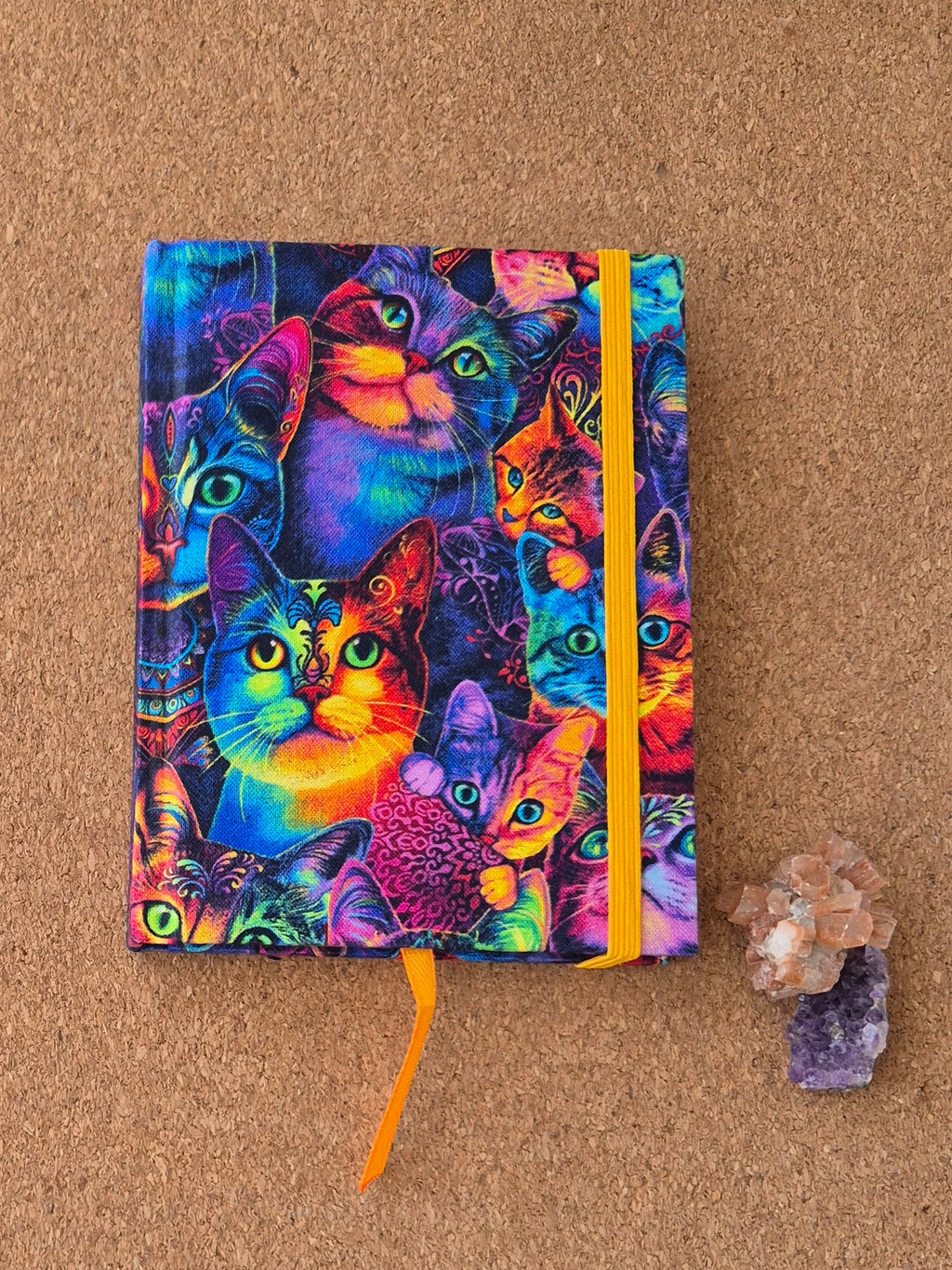 Libreta clásica pequeña / Gatos sicodelia