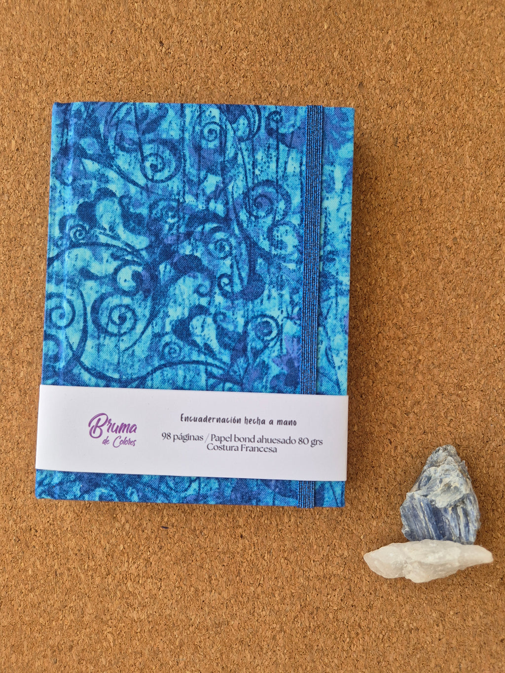 Libreta clásica pequeña / Ramitas azul