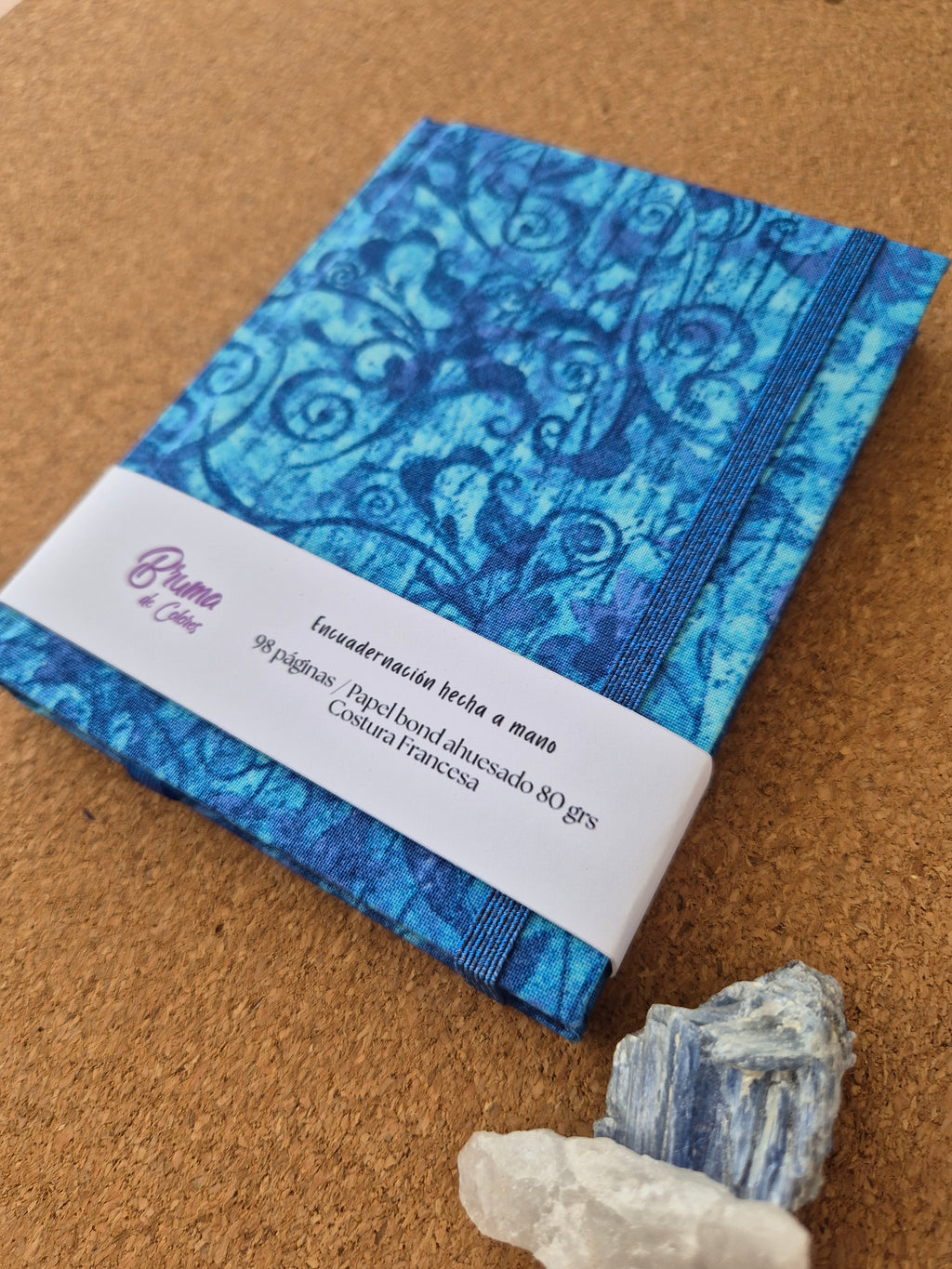 Libreta clásica pequeña / Ramitas azul