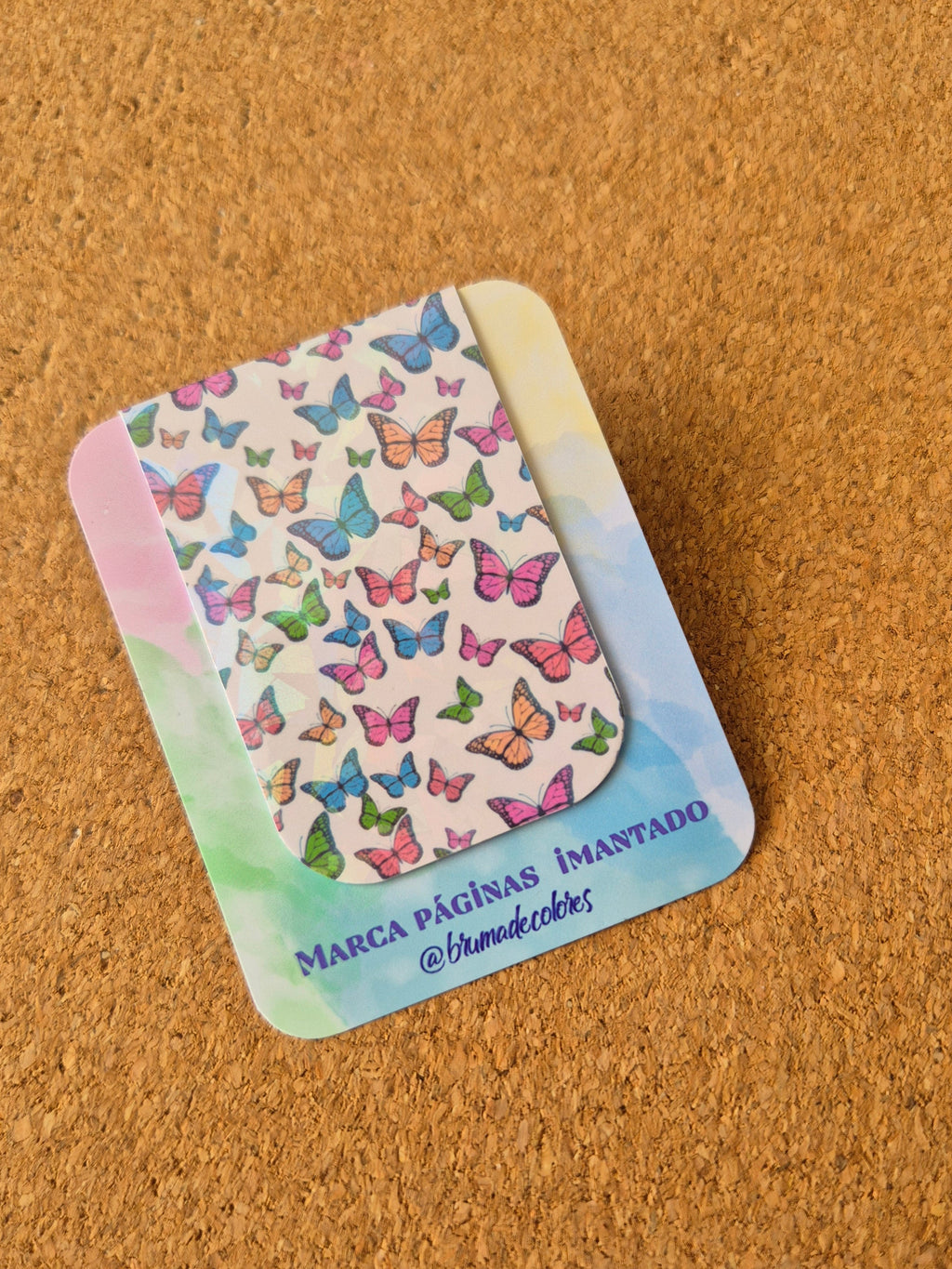 Marcapáginas imantado / Mariposas de colores