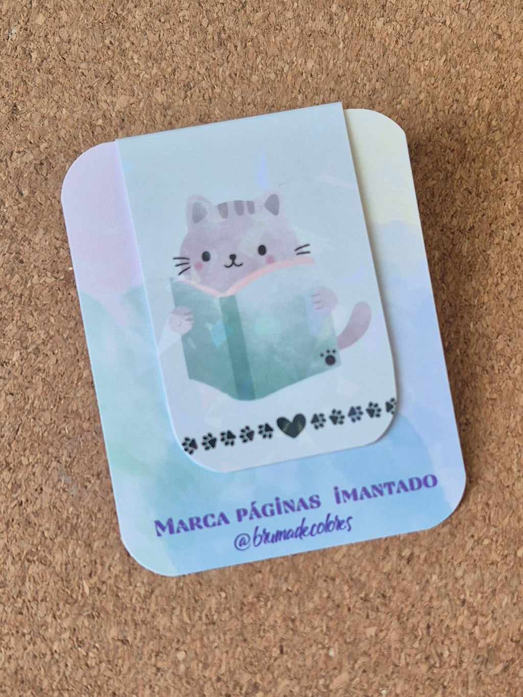 Marcapáginas imantado / Gatito lector