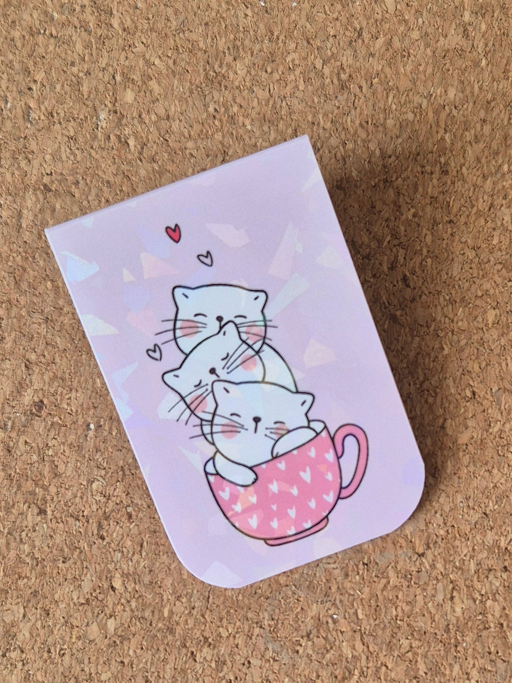 Marcapáginas imantado / Gatito en taza