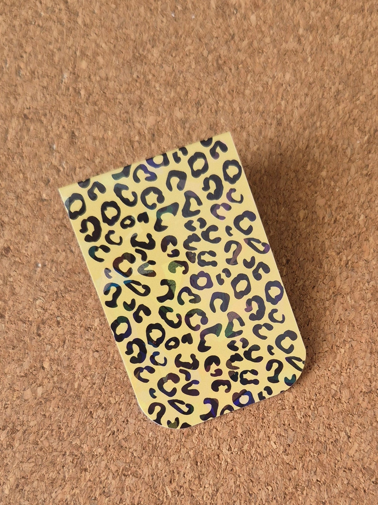 Marcapáginas imantado / Animal print amarillo