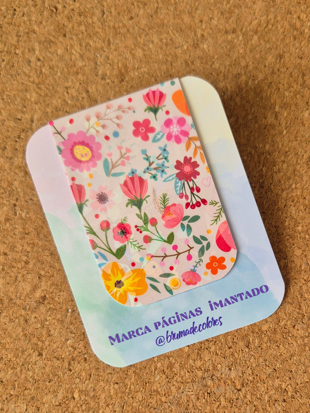 Marcapáginas imantado / Flores del jardín
