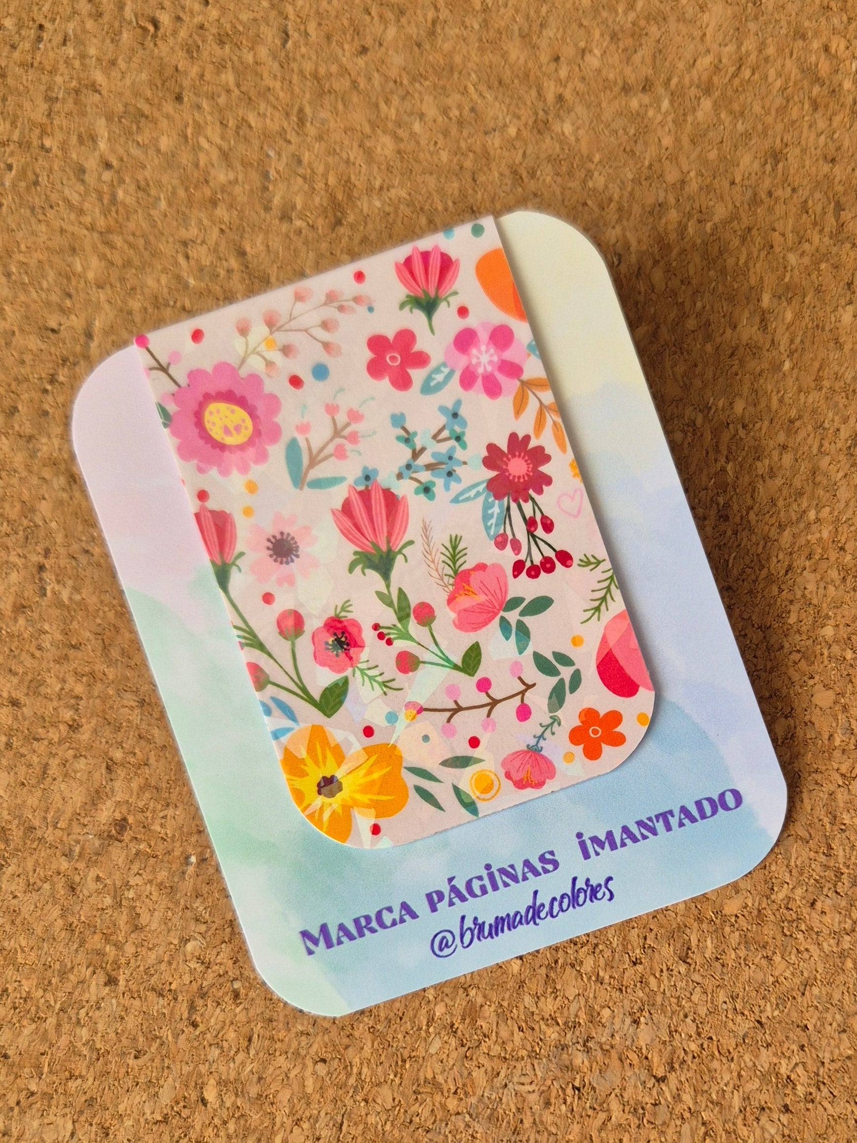 Marcapáginas imantado / Flores del jardín