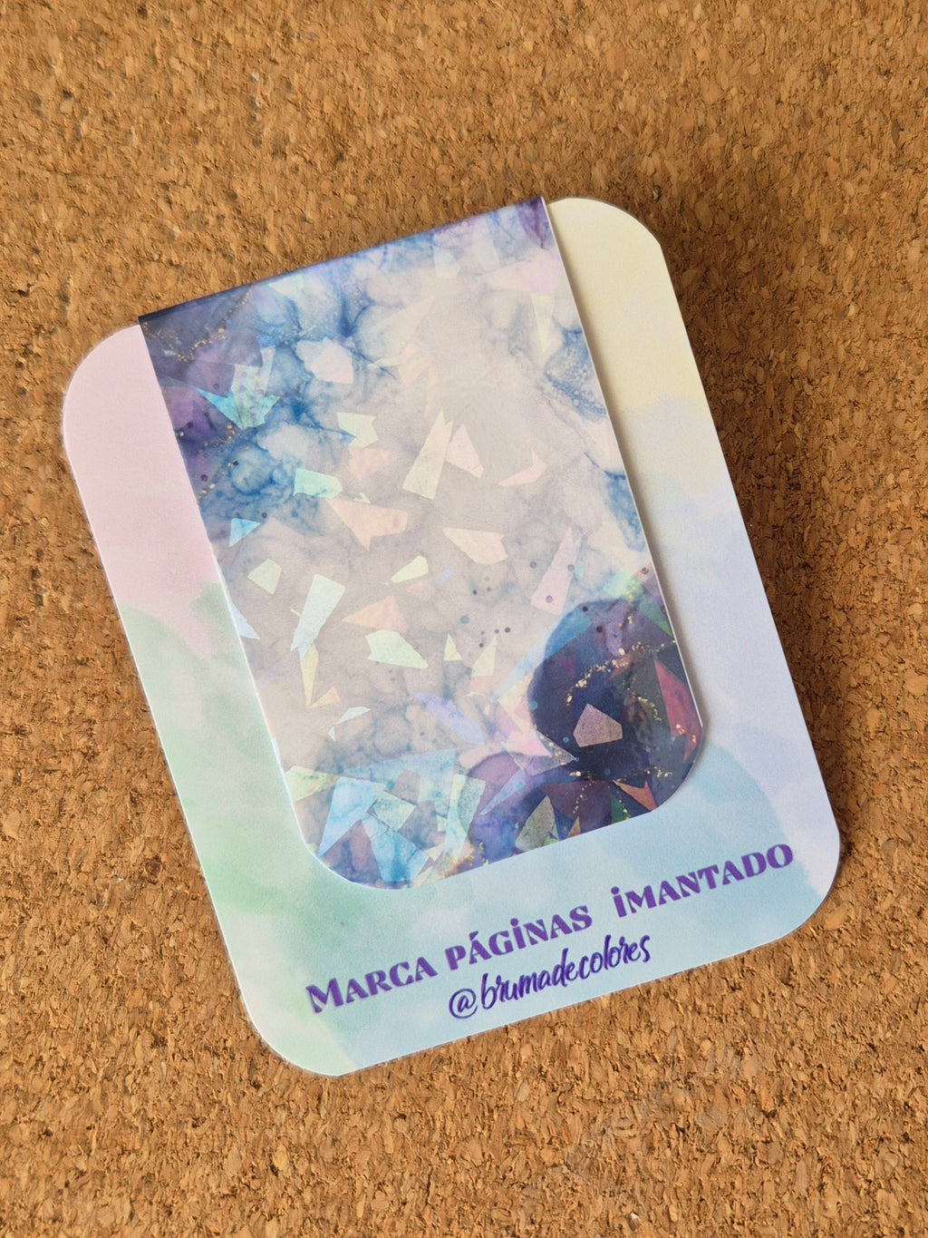 Marcapáginas imantado / Violeta dorado
