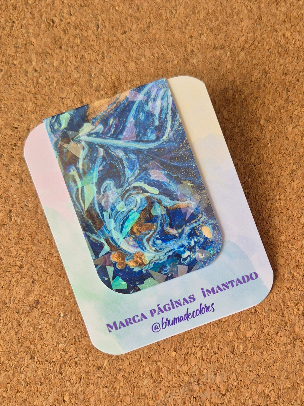 Marcapáginas imantado / Océano dorado