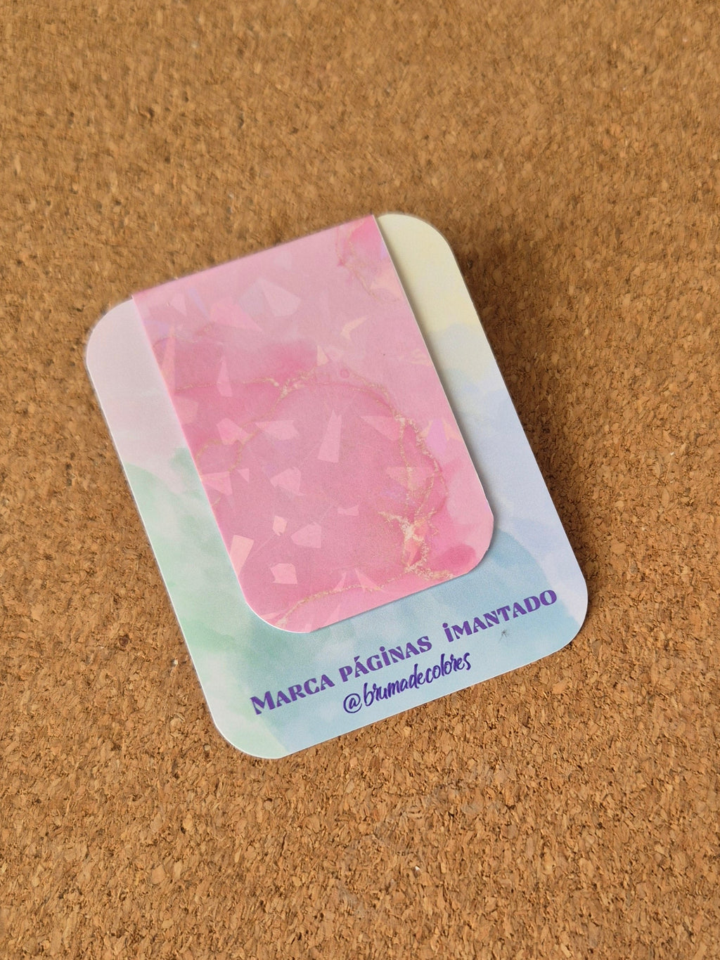 Marcapáginas imantado / Rosa dorado