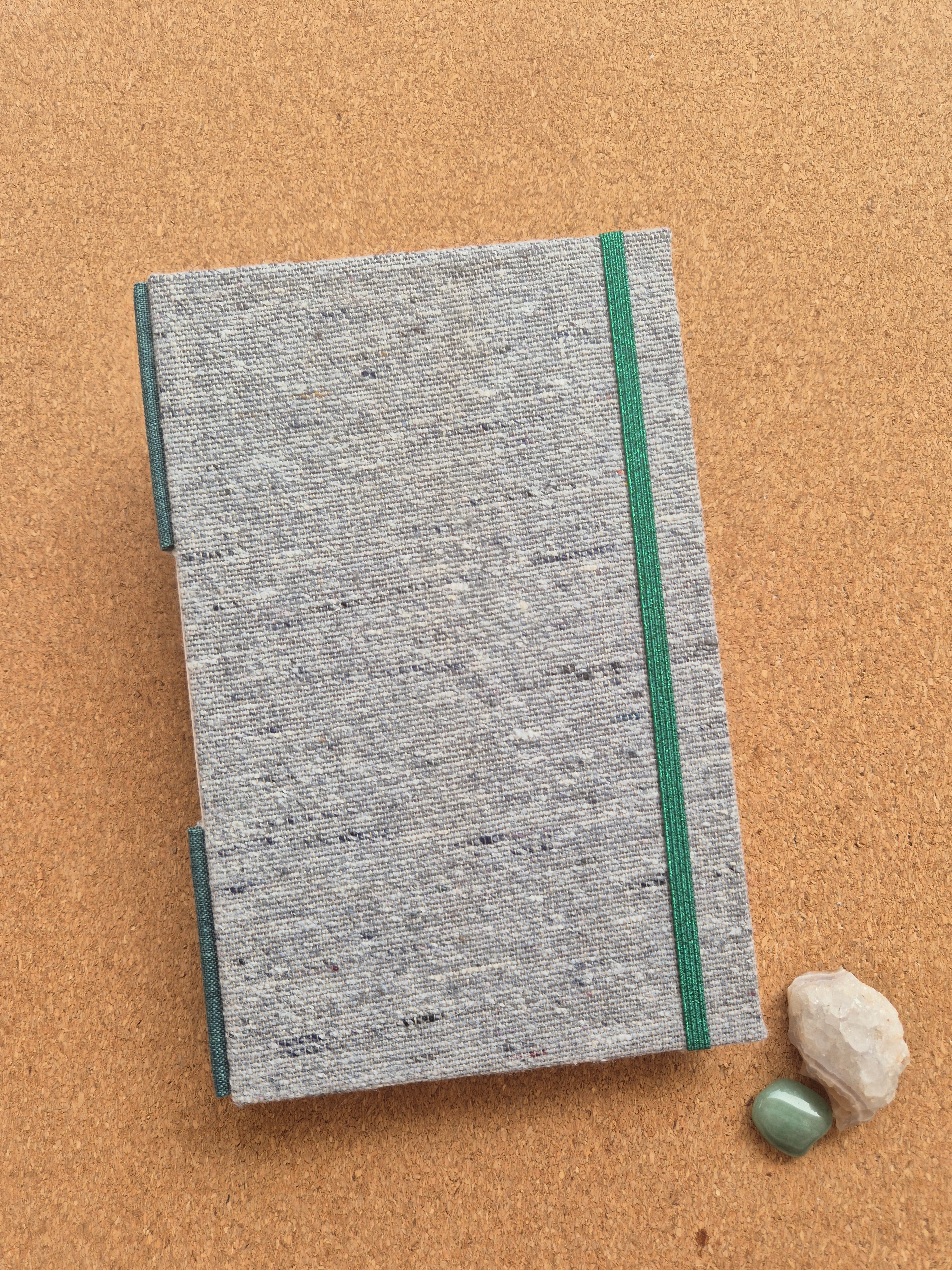 Libreta Mediana Costura de Ojal / Hilado de ropa reciclada Ecocitex