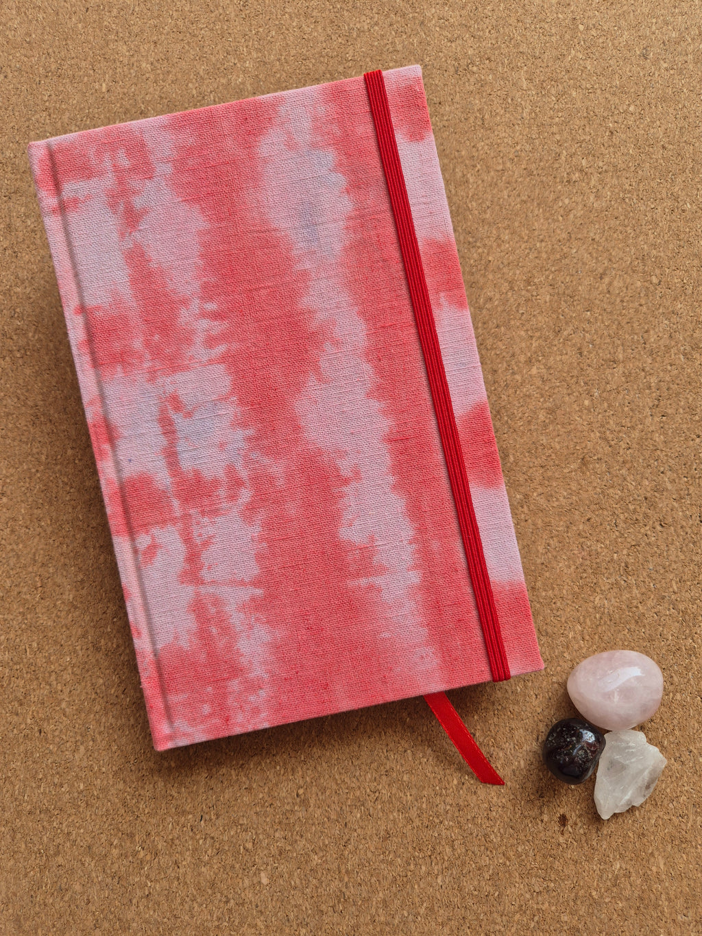 Libreta clásica Mediana / Teñido a mano Rojo rosa