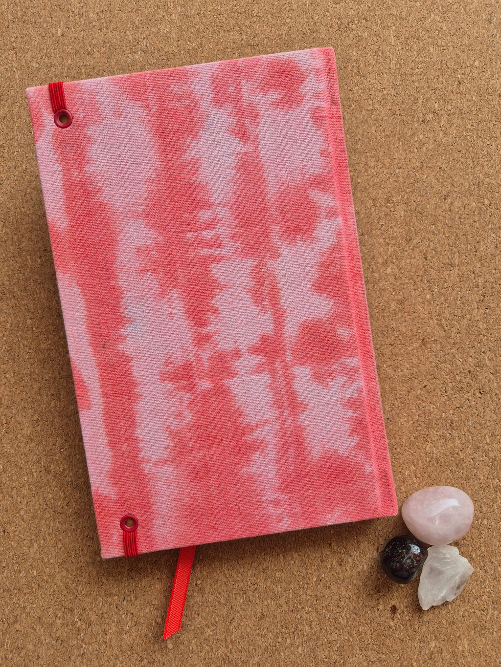 Libreta clásica Mediana / Teñido a mano Rojo rosa