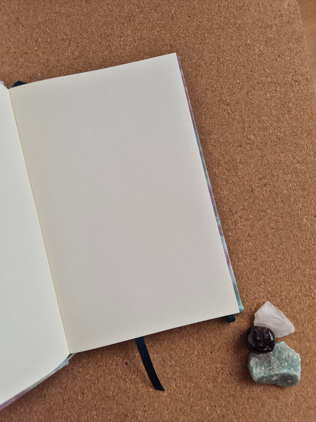 Libreta clásica Mediana / Teñido a mano Turquesa violeta 2