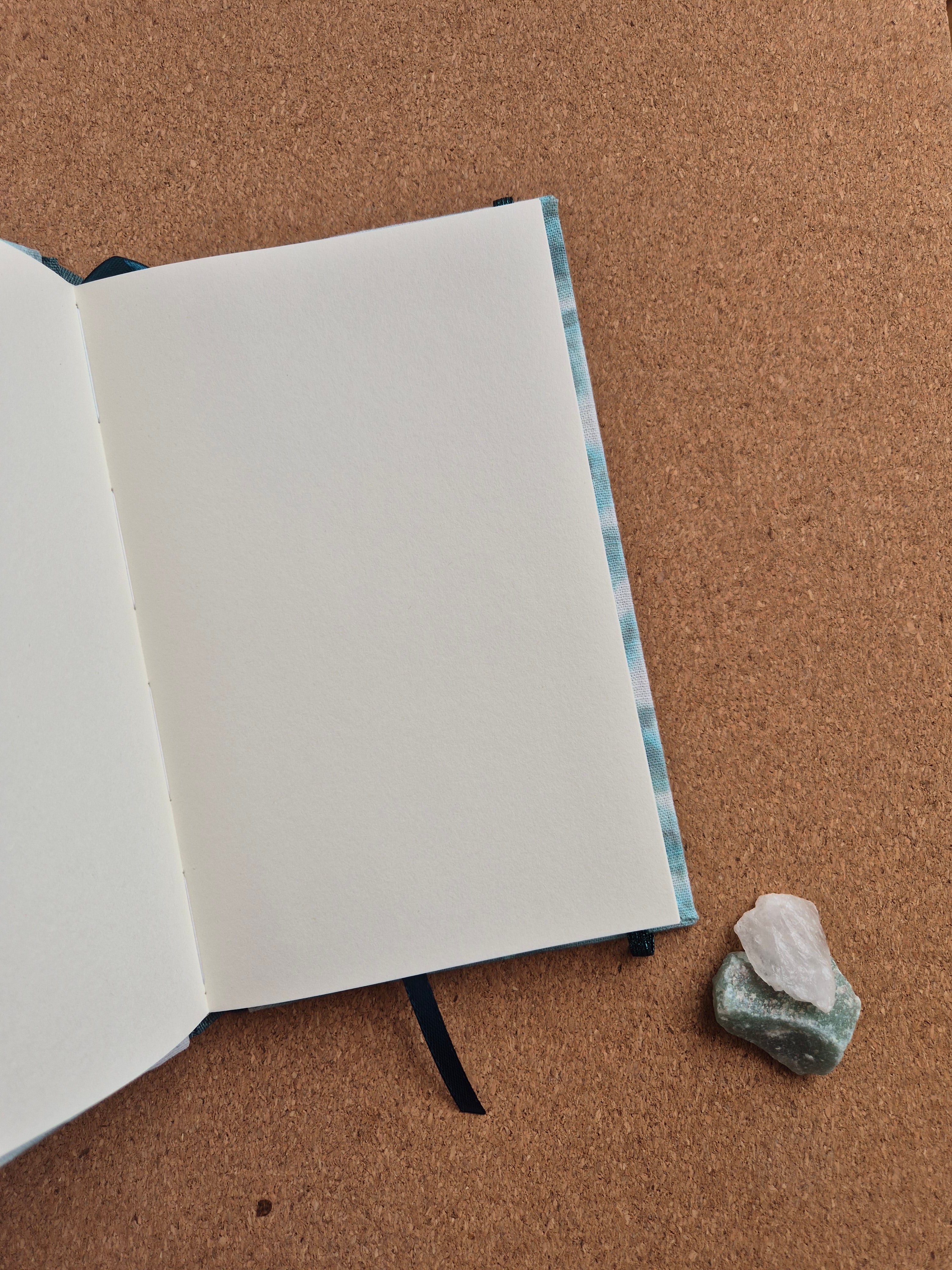 Libreta clásica Mediana / Teñido a mano Turquesa