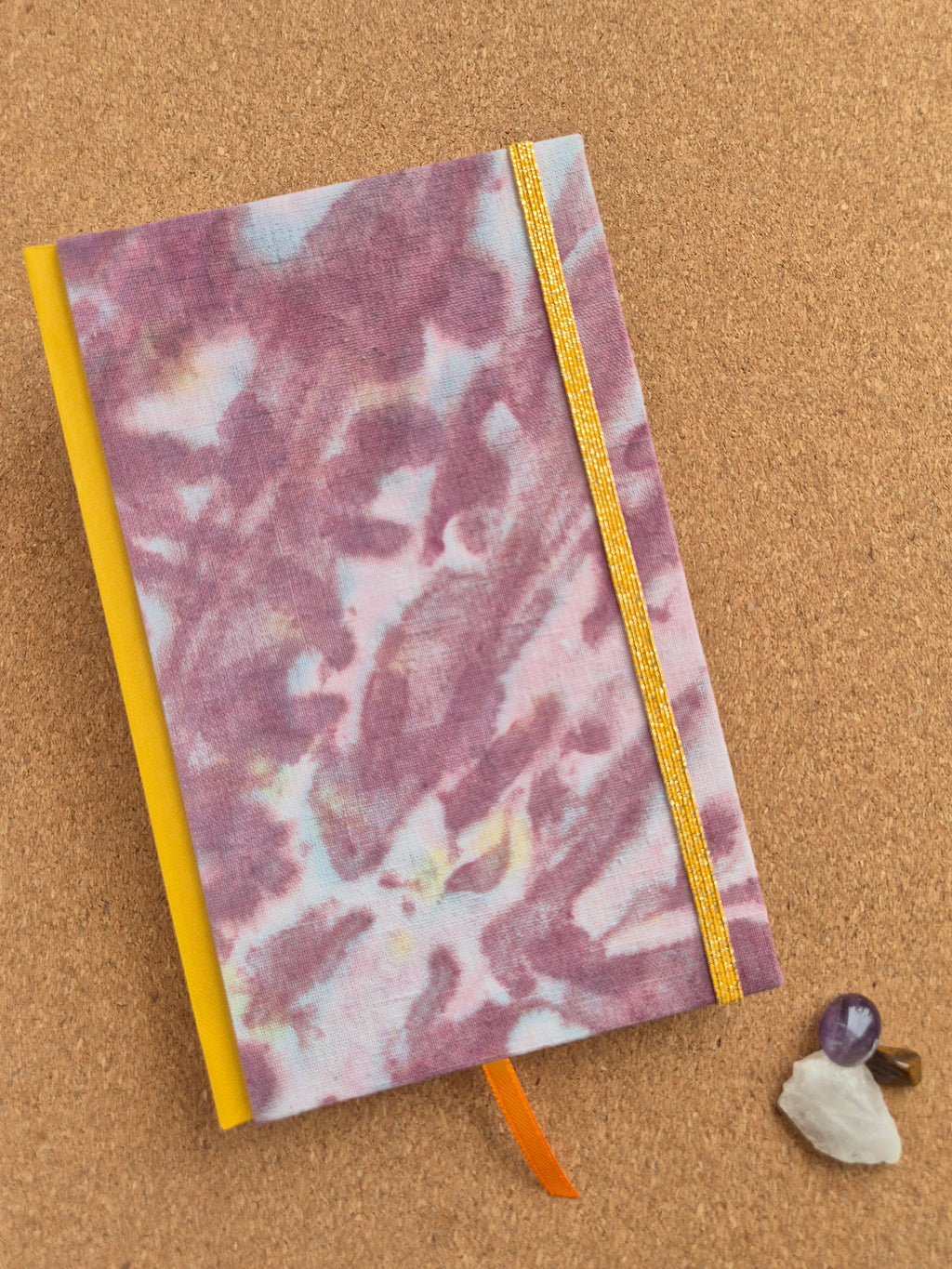 Libreta clásica Mediana / Teñido a mano Violeta amarillo