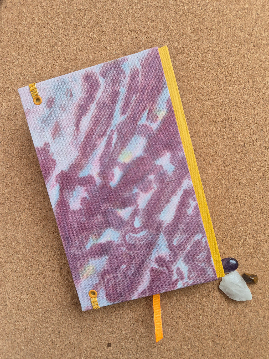 Libreta clásica Mediana / Teñido a mano Violeta amarillo