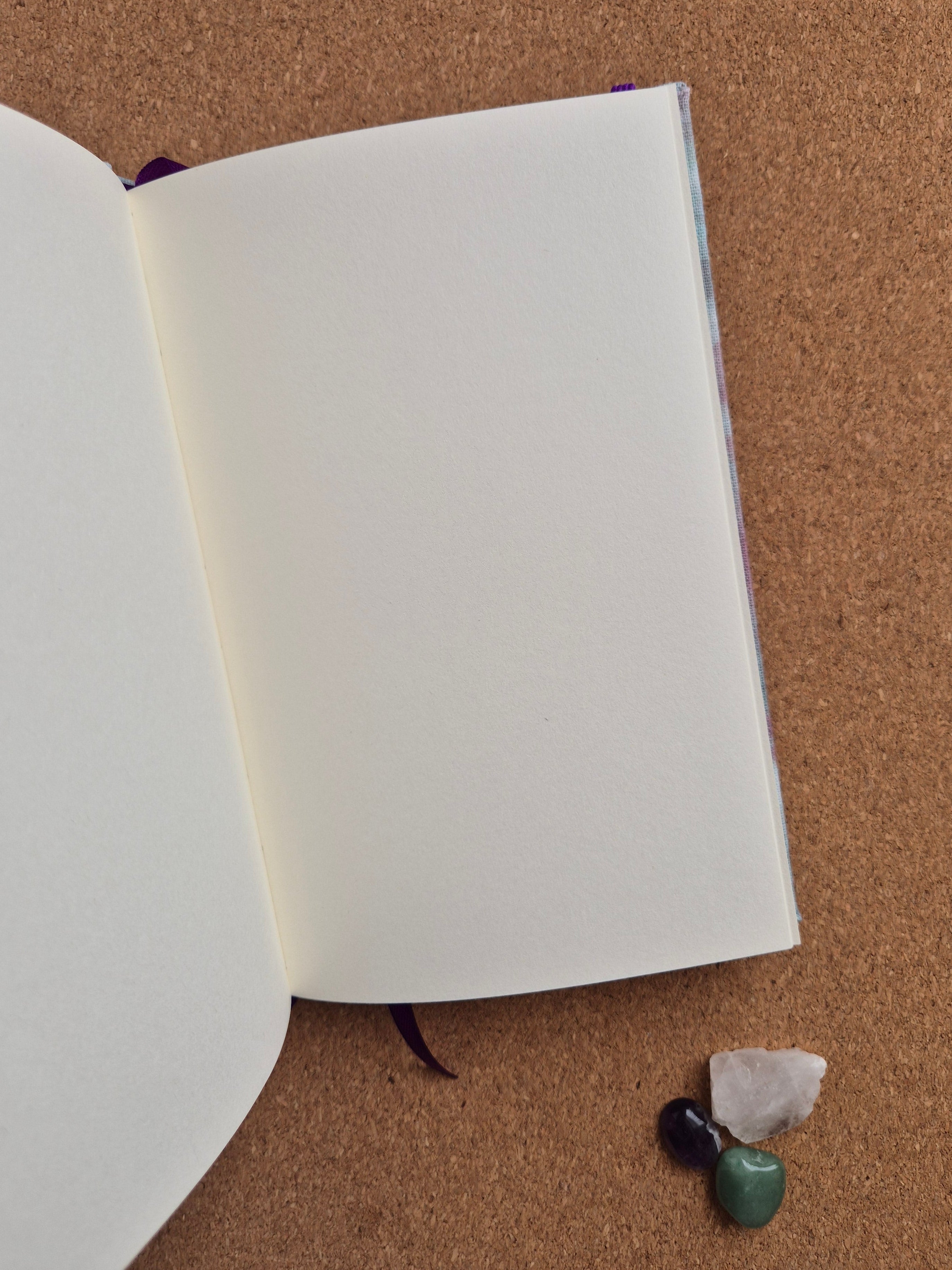 Libreta clásica Mediana / Teñido a mano Turquesa violeta 3